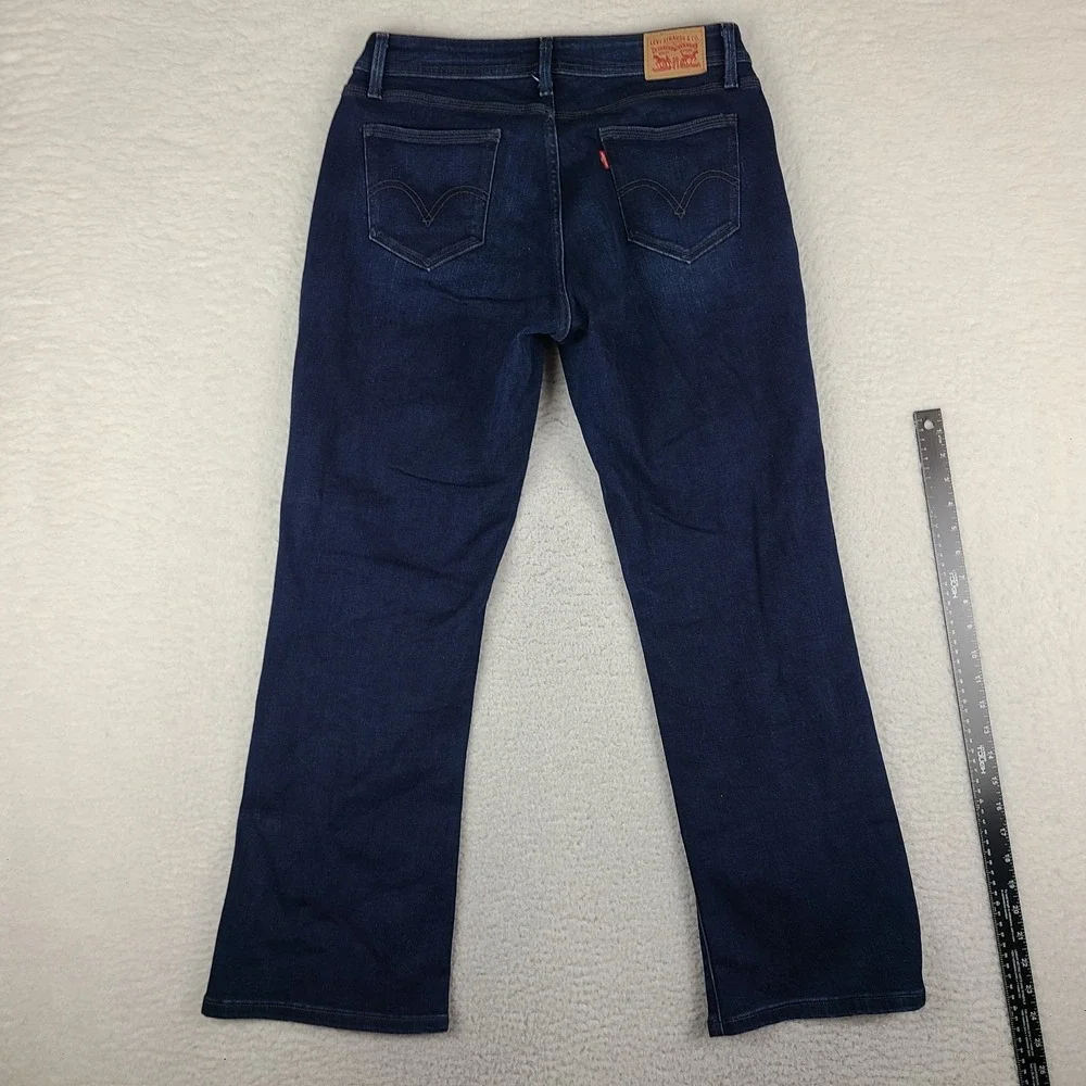 Levi's 529 Jeans Womens 12S 12 Short 31x30 Blue Curvy Boot Cut Dark Wash Denim